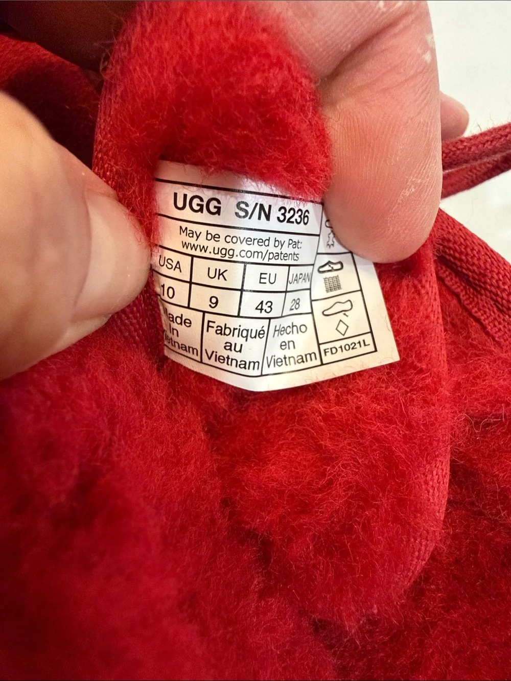 UGG Red Suede Lace-Up Ankle Boot